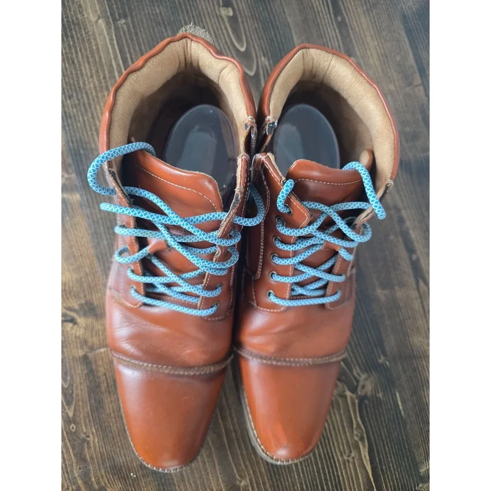 Arkbird Men's Boots Size 12 Brown Leather‎ Oxford Lace Up Casual Mid Top Shoes